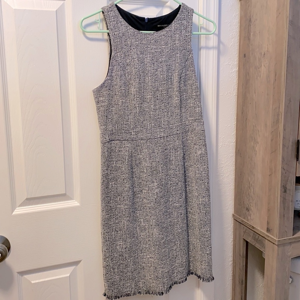 Banana Republic Tweed dress with fringe detail